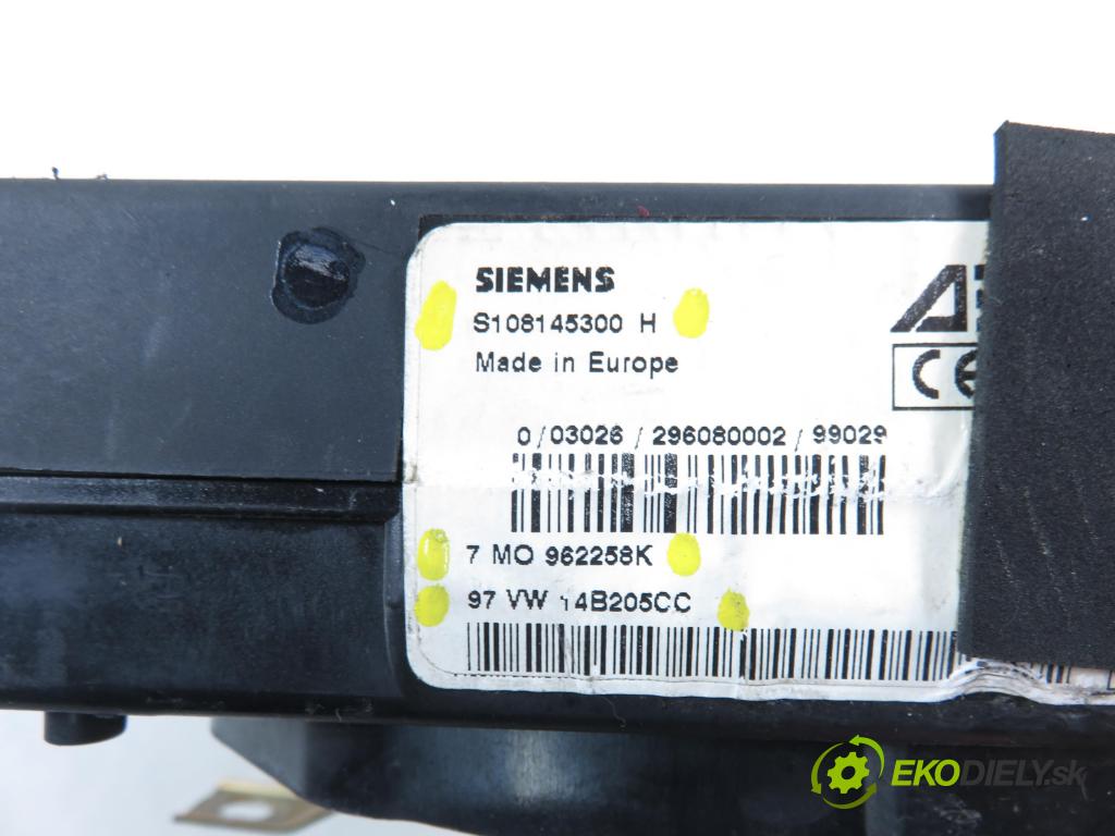 VW SHARAN (7M8, 7M9, 7M6) HB 1999 81,00 1.9 TDI 110 - AFN 1896,00 MODUL BSI S108145300H ; 7M0962258K ; 97VW14B205CC