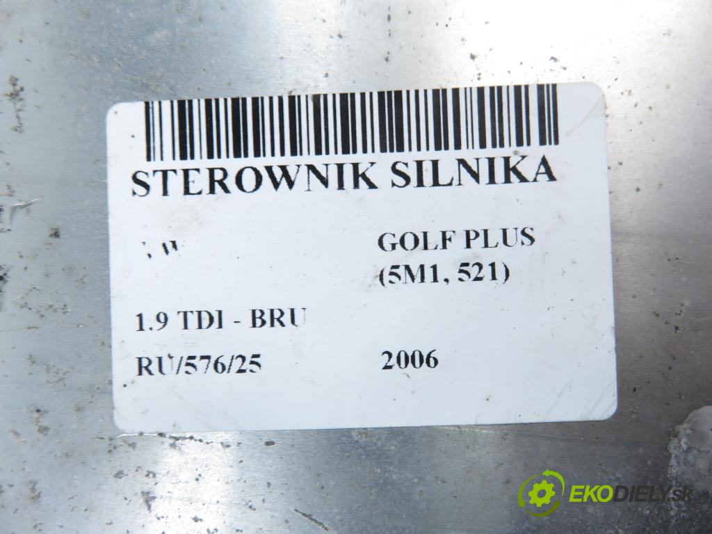 VW GOLF PLUS (5M1, 521) HB 2006 66,00 1.9 TDI - BRU 1896,00 Riadiaca jednotka Motor 03G906016GR ; 0281012641