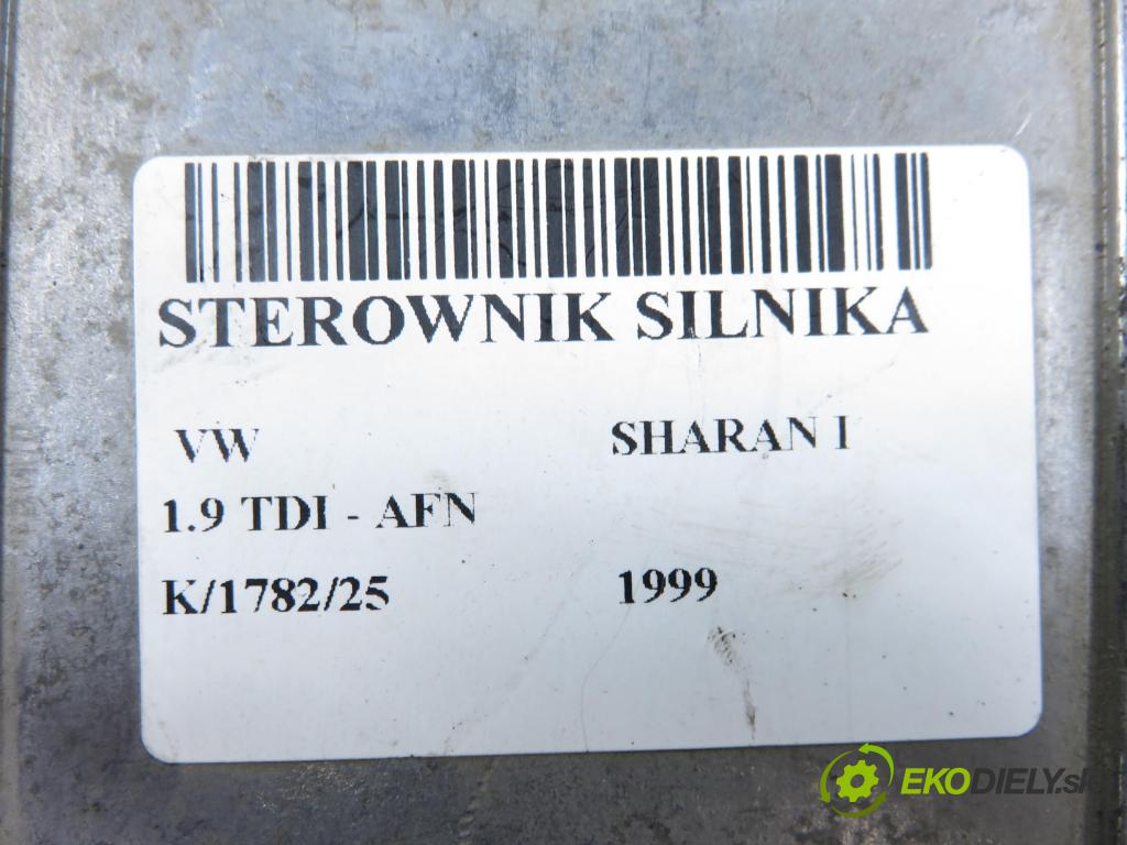 VW SHARAN (7M8, 7M9, 7M6) HB 1999 81,00 1.9 TDI 110 - AFN 1896,00 Riadiaca jednotka Motor 028906021GT ; 0281001735