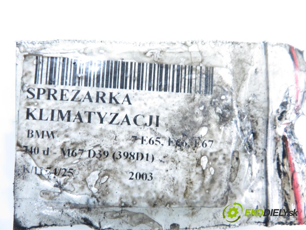BMW 7 (E65, E66, E67) SEDAN 2003 190,00 740 d- M67 D39 (398D1) 3901,00 KOMPRESOR: klimatizace  (Kompresor klimatizace)