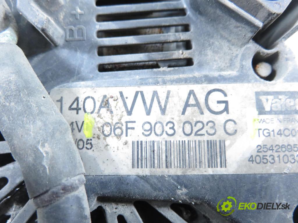 VW GOLF PLUS (5M1, 521) HB 2006 66,00 1.9 TDI - BRU 1896,00 Alternátor 06F903023C (Alternátor)