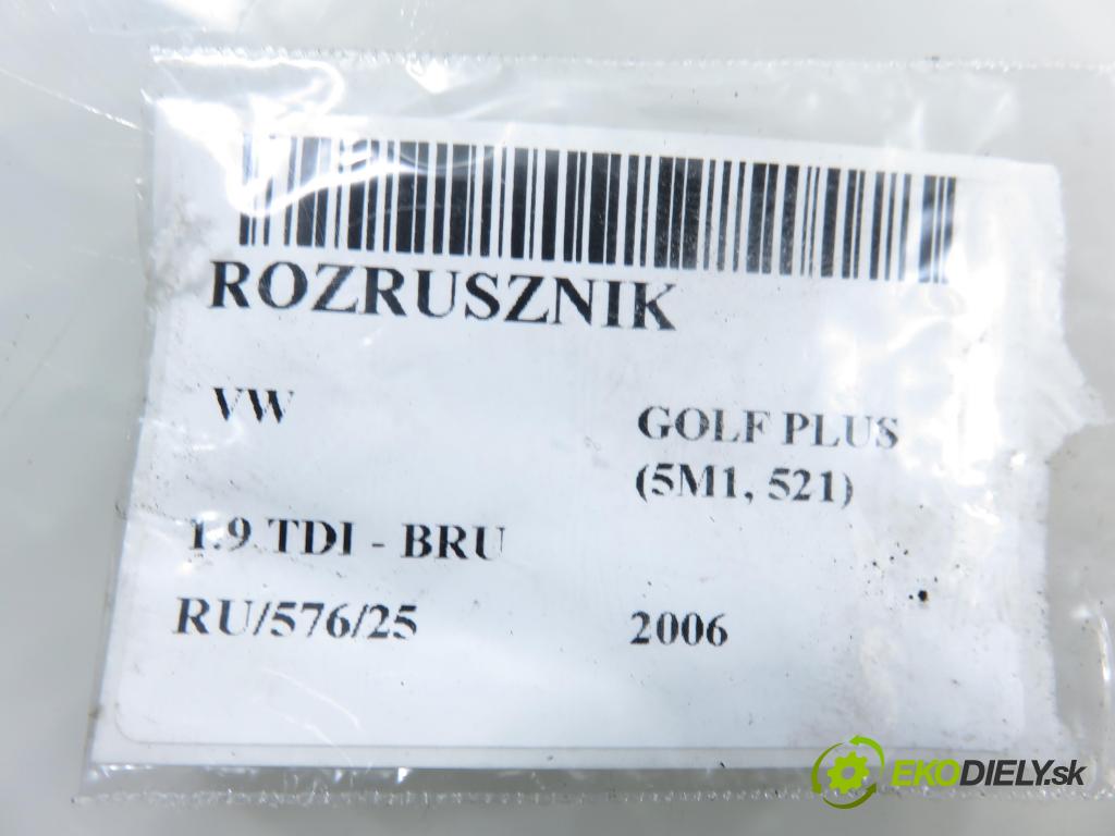 VW GOLF PLUS (5M1, 521) HB 2006 66,00 1.9 TDI - BRU 1896,00 Štartér 0001123012 (Štartér)