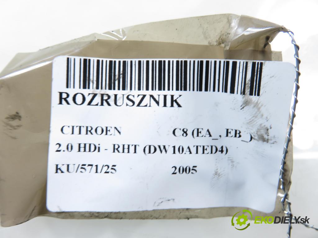 CITROEN C8 (EA_, EB_) MINIVAN 2005 0,00 2.0 HDi - RHT (DW10ATED4) 1997,00 Štartér 9656262780 ; M000T20871 (Štartér)