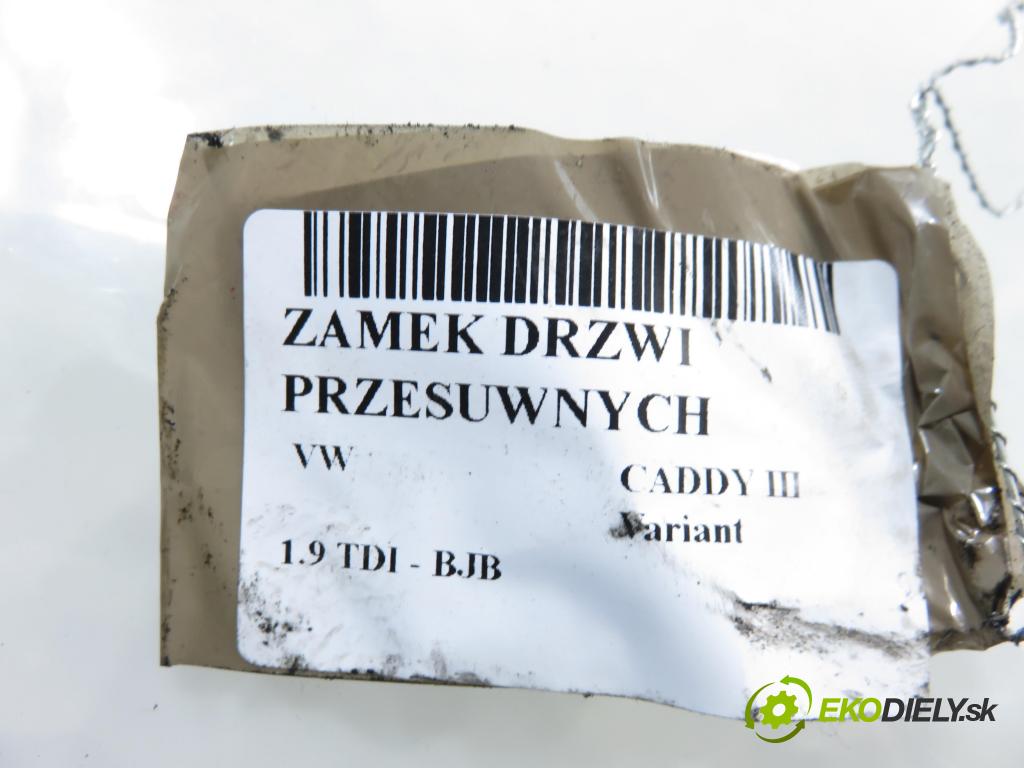 VW CADDY III Variant (2KB, 2KJ, 2CB, 2CJ) KOMBIVAN 2005 77,00 1.9 TDI - BJB 1896,00 zámok dveře posúvne 7H0843604K