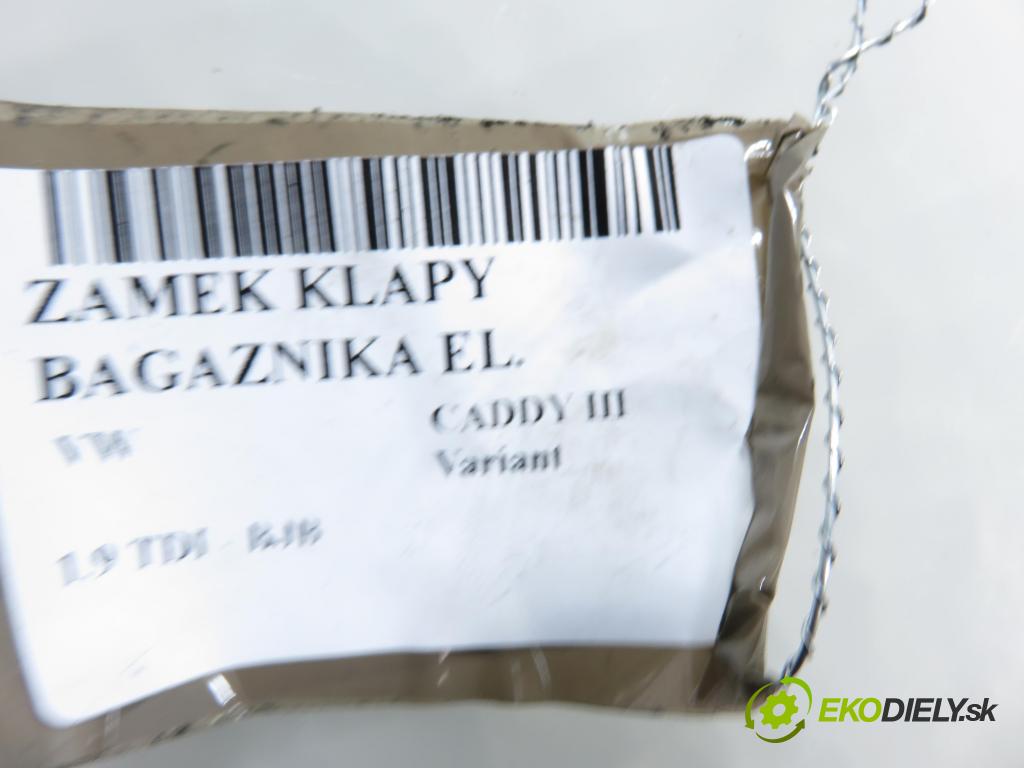 VW CADDY III Variant (2KB, 2KJ, 2CB, 2CJ) KOMBIVAN 2005 77,00 1.9 TDI - BJB 1896,00 zámok dveří kufr EL. 2K0827505A