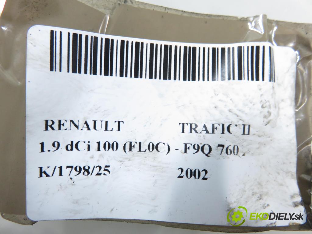 RENAULT TRAFIC II Skrzynia (FL) FURGON 2002 74,00 1.9 dCi 100 - F9Q 760 1870,00 hřídel tyč volantu 8200153748E ; 91168051 (Tyč řízení (volantu))