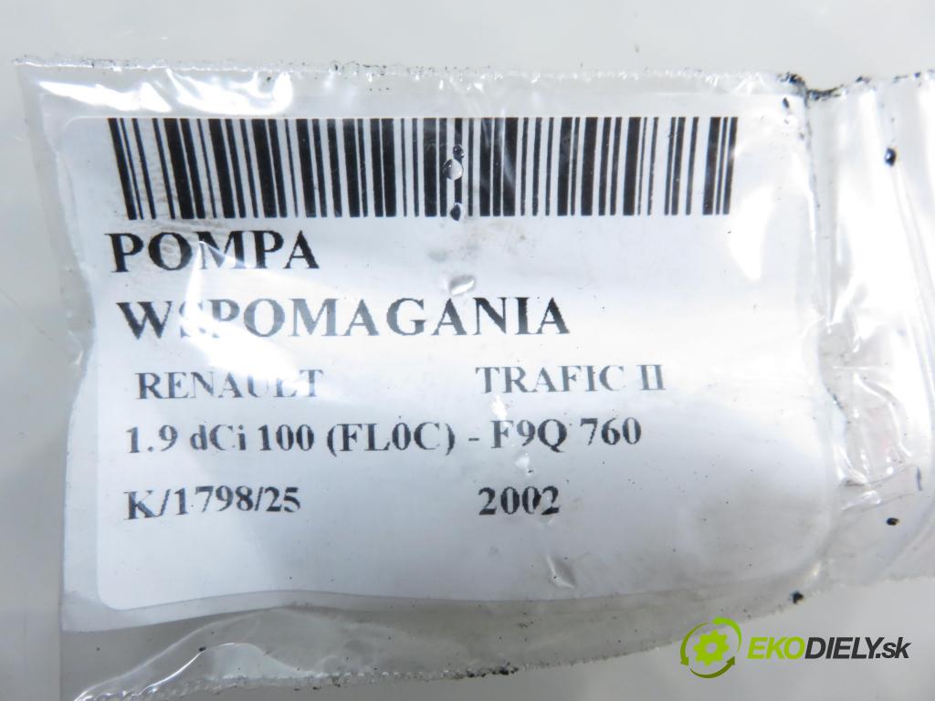 RENAULT TRAFIC II Skrzynia (FL) FURGON 2002 74,00 1.9 dCi 100 - F9Q 760 1870,00 Pumpa servočerpadlo 26083376RV ; 8200071050 (Servočerpadlo)