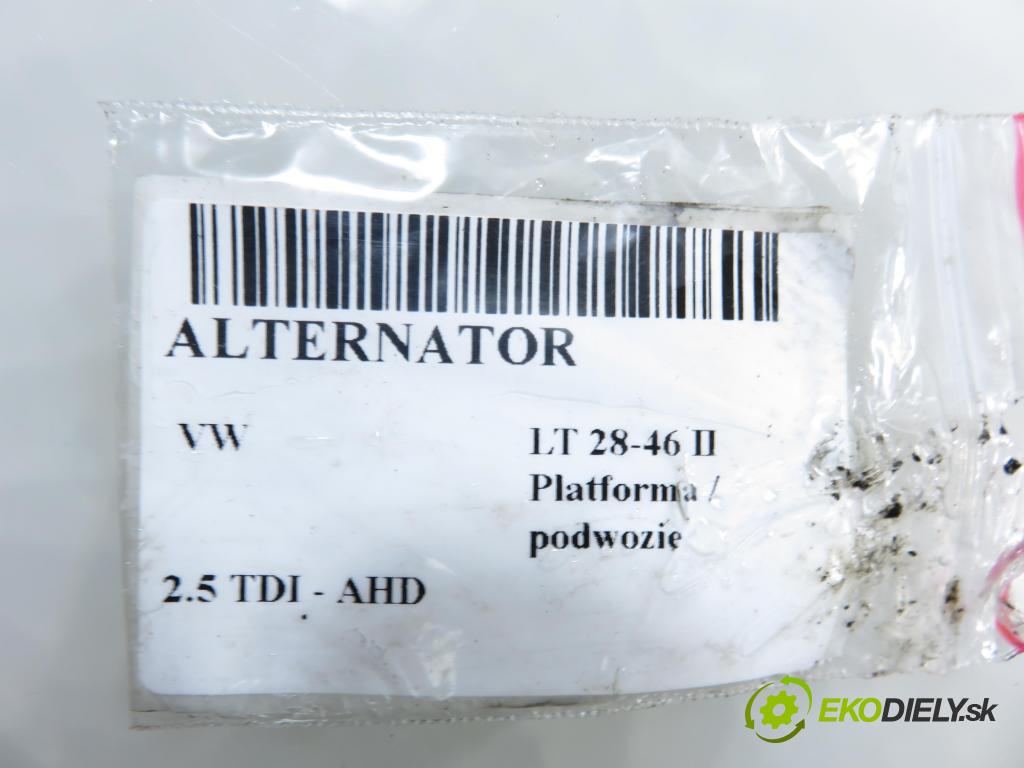 VW LT 28-46 II Platforma / podwozie (2DC, 2DF, 2DG, 2DL, 2DM) KABINA/PLATFORMA 1999 75,00 2.5 TDI - AHD 2461,00 Alternátor 028903027N ; 0123320018 (Alternátor)