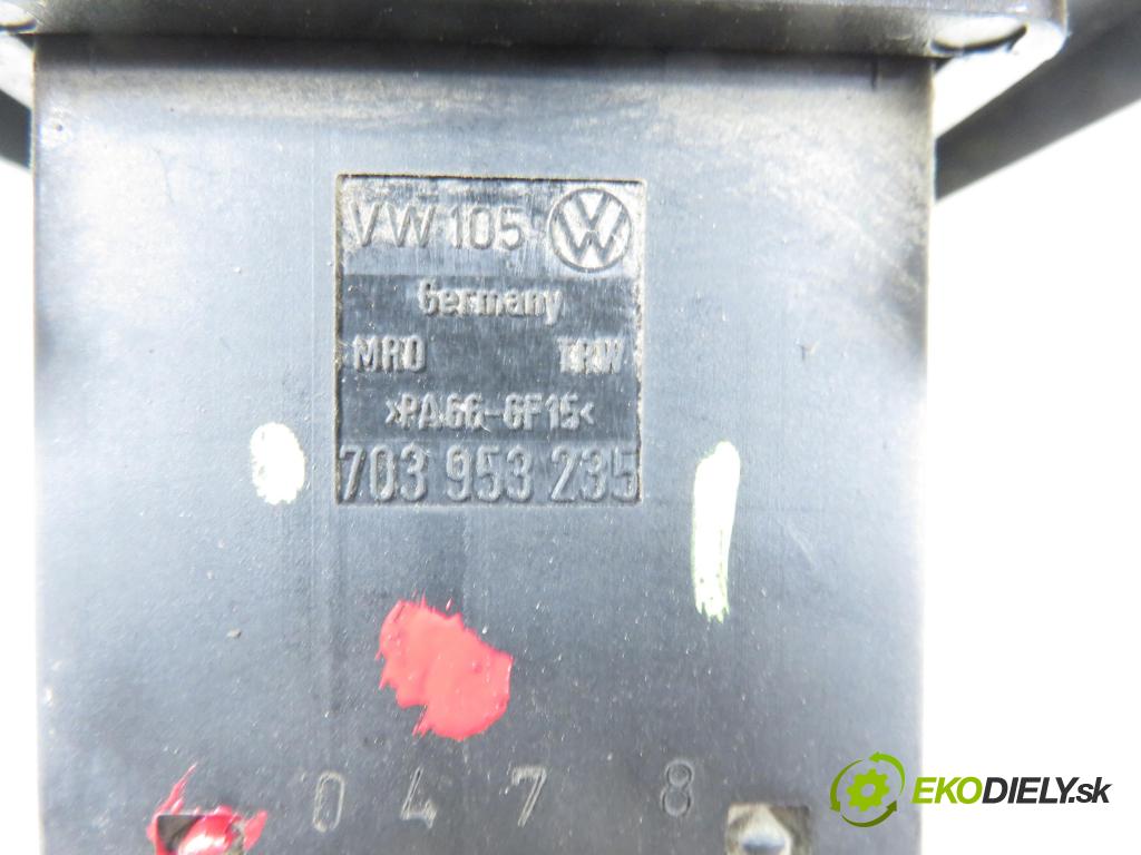VW TRANSPORTER IV Platforma / podwozie (70E, 70L, 70M, 7DE, 7DL KABINA/PLATFORMA 1998 55,00 2.4 D - AJA 2370,00 prepínač výstražných (núdzových) 703953235 ; 701858139