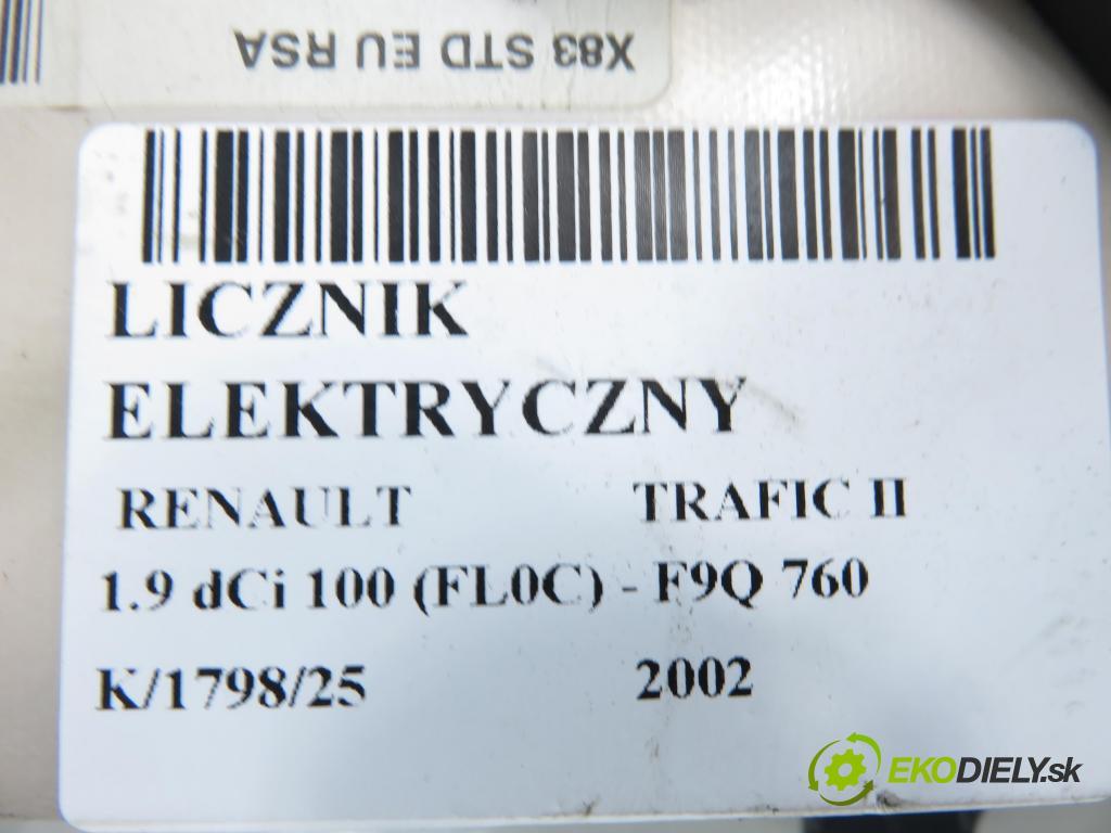 RENAULT TRAFIC II Skrzynia (FL) FURGON 2002 74,00 1.9 dCi 100 - F9Q 760 1870,00 prístrojovka elektrický P8200006337A