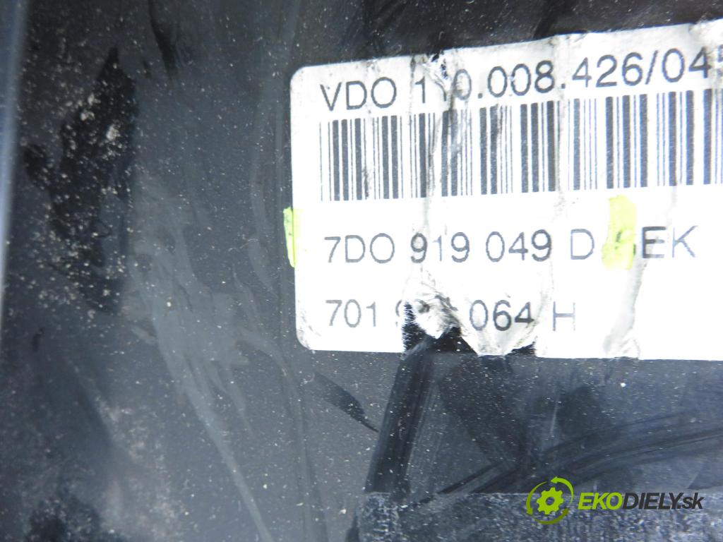 VW TRANSPORTER IV Platforma / podwozie (70E, 70L, 70M, 7DE, 7DL KABINA/PLATFORMA 1998 55,00 2.4 D - AJA 2370,00 prístrojovka na ODKAZ 7D0957039 ; 7D0919049D