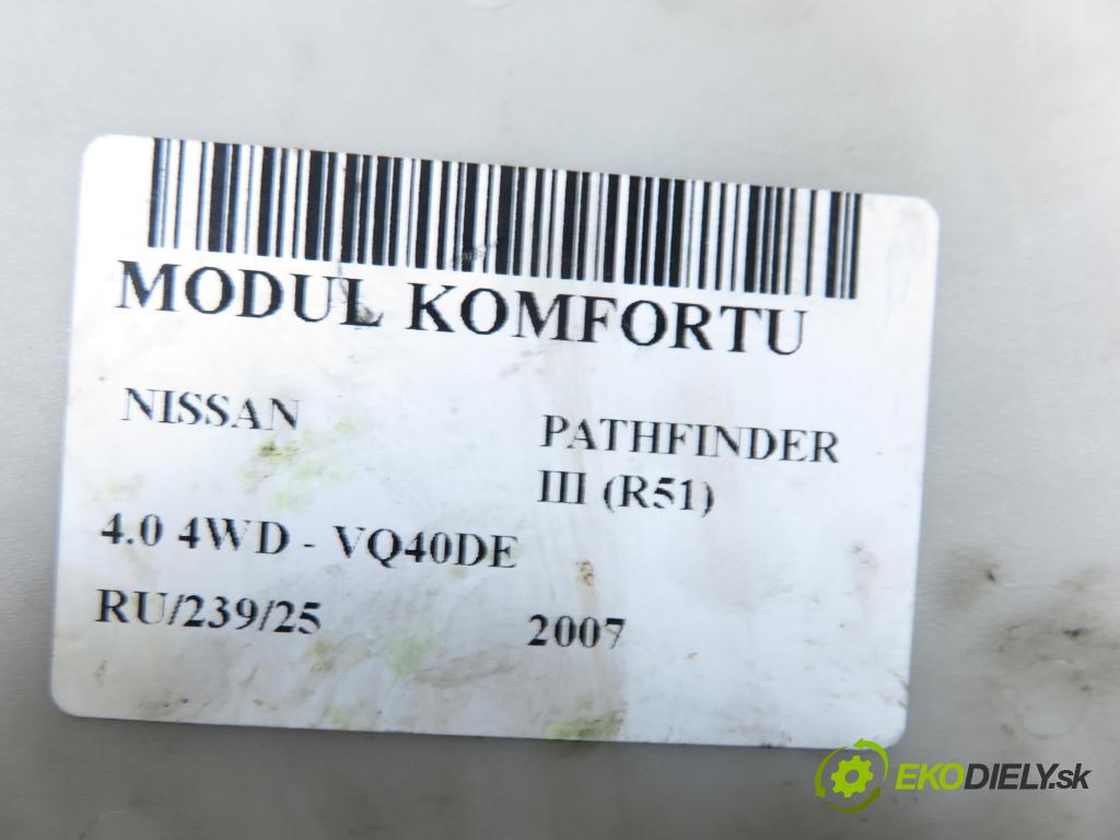 NISSAN PATHFINDER III (R51) TERENOWY 2007 198,00 4.0 4WD 269 - VQ40DE 3954,00 skříňka POJISTKY: 284B6ZE000