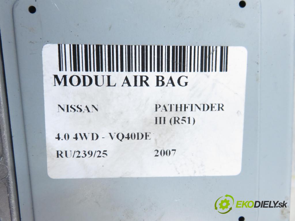 NISSAN PATHFINDER III (R51) TERENOWY 2007 198,00 4.0 4WD 269 - VQ40DE 3954,00 MODUL air BAG 28556ZP42A