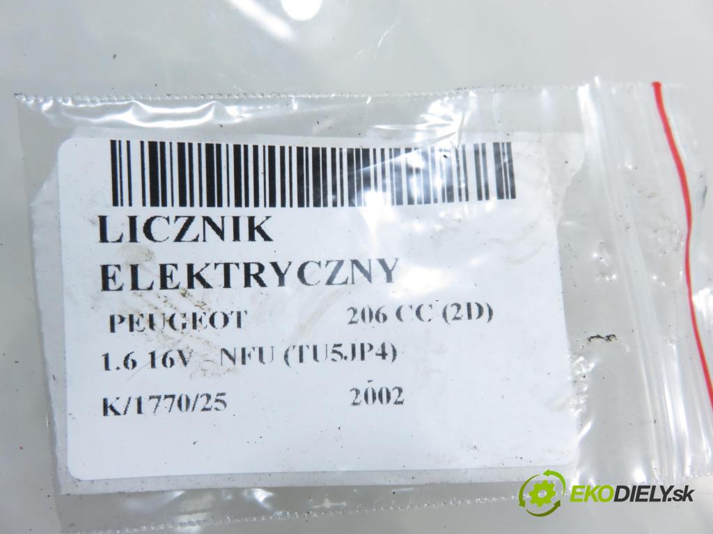 PEUGEOT 206 CC (2D) CABRIO 2002 80,00 1.6 16V - NFU 1587,00 prístrojovka elektrický 9648837080
