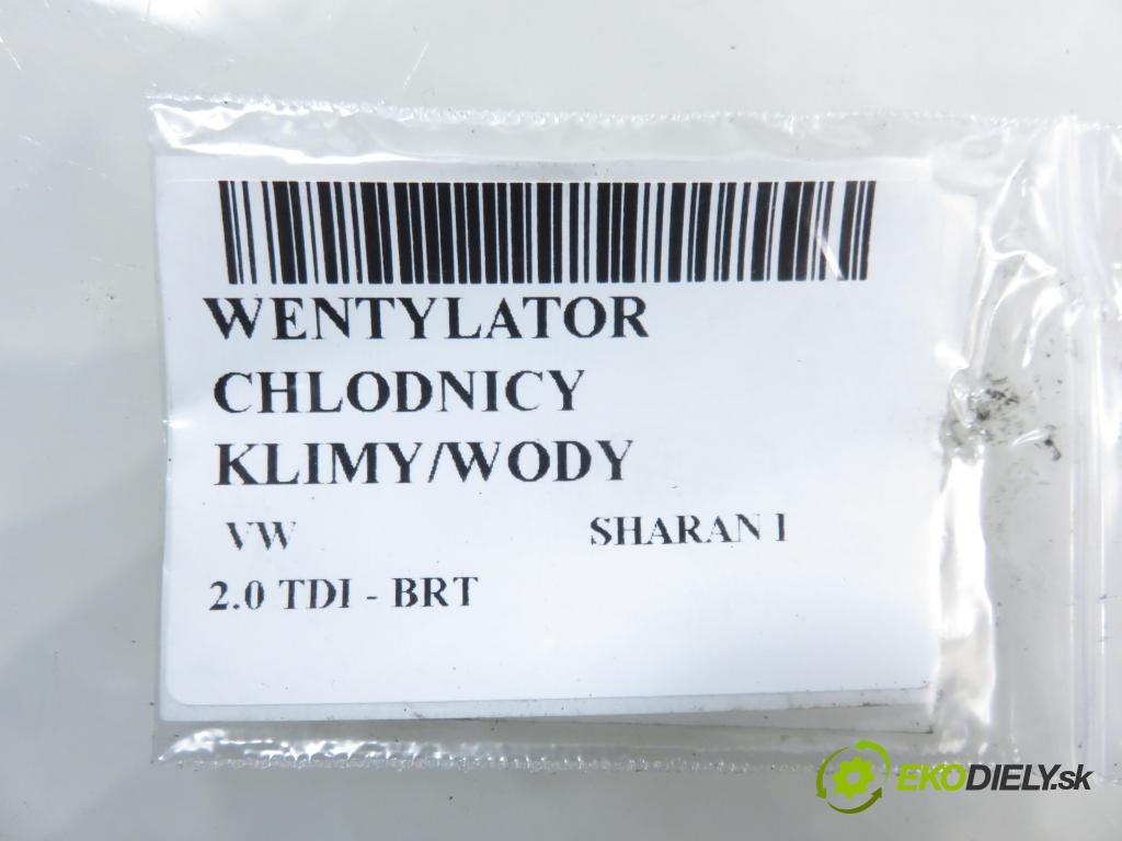 VW SHARAN (7M8, 7M9, 7M6) MINIVAN 2007 103,00 2.0 TDI - BRT 1968,00 ventilátor chladič PODNEBÍ / VODA 7M3121203G ; 7M3121207D ; 1137328163