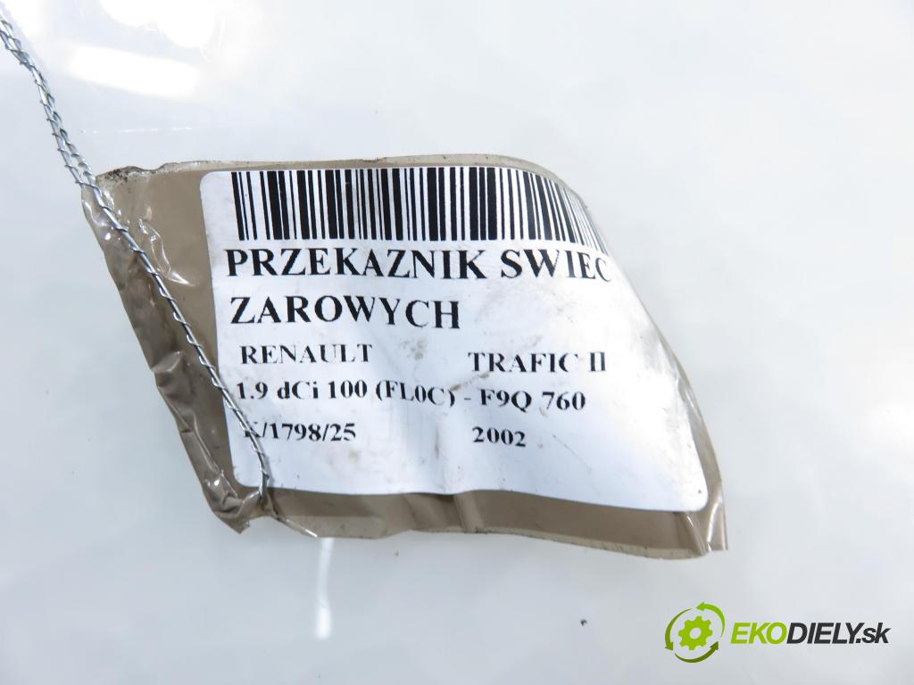 RENAULT TRAFIC II Skrzynia (FL) FURGON 2002 74,00 1.9 dCi 100 - F9Q 760 1870,00 RELÉ: JÚN: