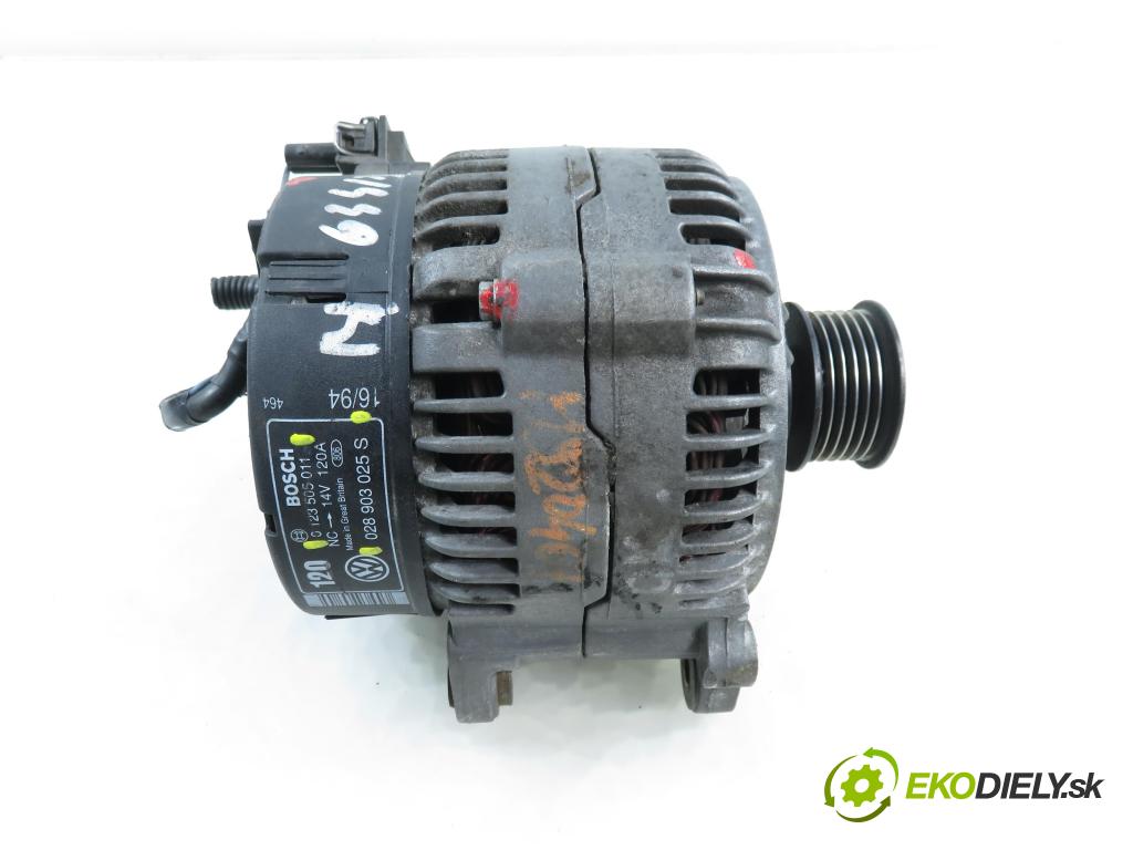 VW SHARAN (7M8, 7M9, 7M6) HB 1999 81,00 1.9 TDI 110 - AFN 1896,00 Alternátor 028903025S ; 0123505011 (Alternátor)