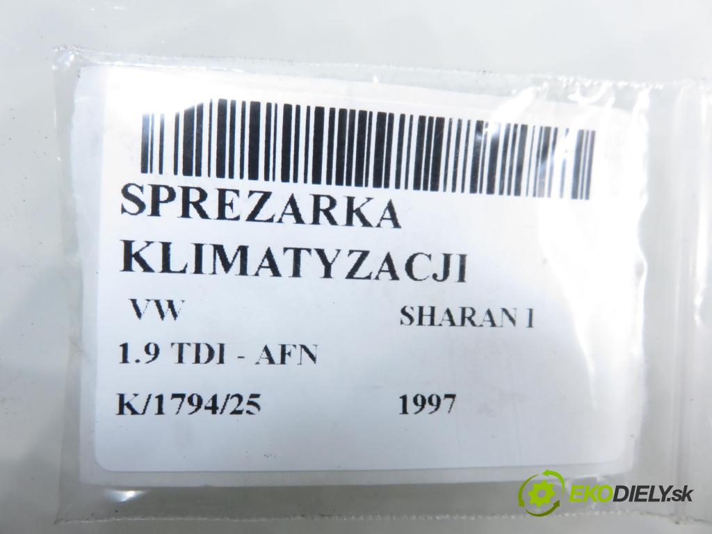 VW SHARAN (7M8, 7M9, 7M6) MINIVAN 1997 81,00 1.9 TDI 110 - AFN 1896,00 KOMPRESOR: klimatizace 7M0820803P ; 95NW19D629CC (Kompresor klimatizace)