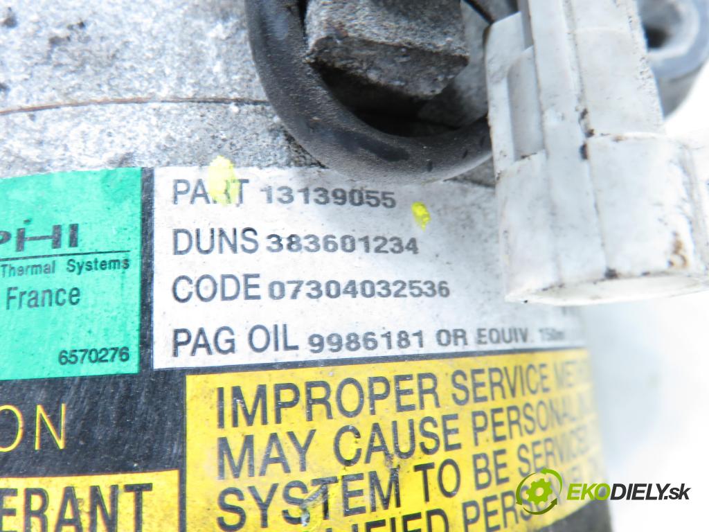 OPEL ASTRA H Kombi (A04) KOMBI 2004 125,00 2.0 Turbo - Z 20 LEL 1998,00 KOMPRESOR: klimatizace 13139055 (Kompresor klimatizace)