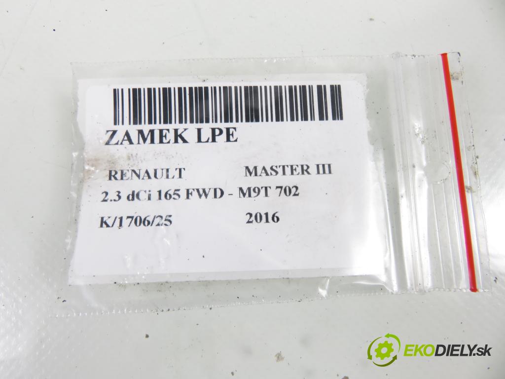 RENAULT MASTER III Platforma / podwozie (EV, HV, UV) KABINA/PLATFORMA 2016 120,00 2.3 dCi 165 FWD - M9T 702 2298,00 zámok 805030009R ; 805030009RF
