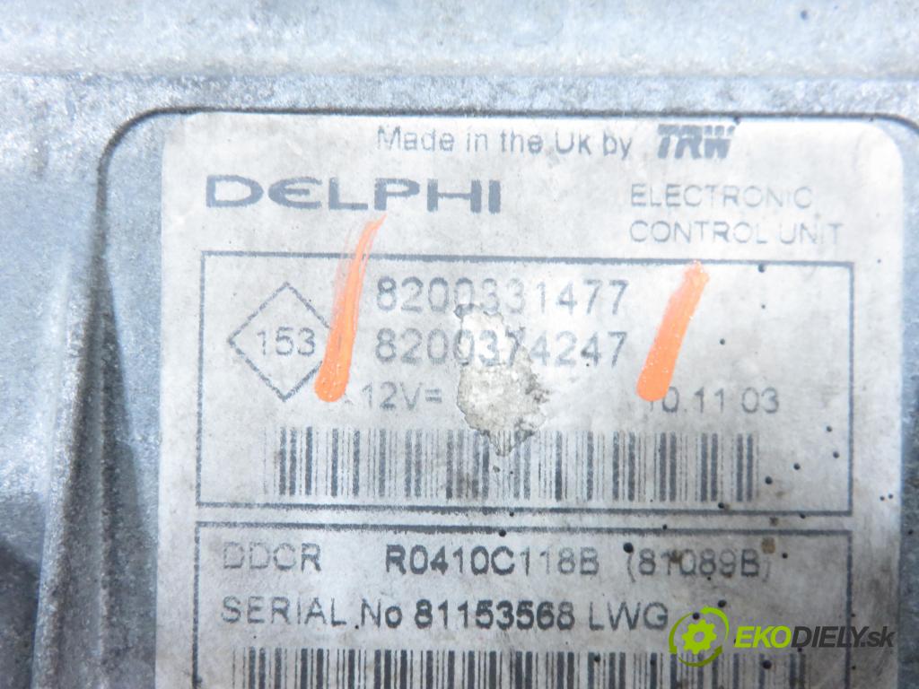 RENAULT KANGOO (KC0/1_) MINIVAN 2004 60,00 1.5 dCi 80 - K9K 702 1461,00 Riadiaca jednotka Motor 8200331477 ; 8200374247