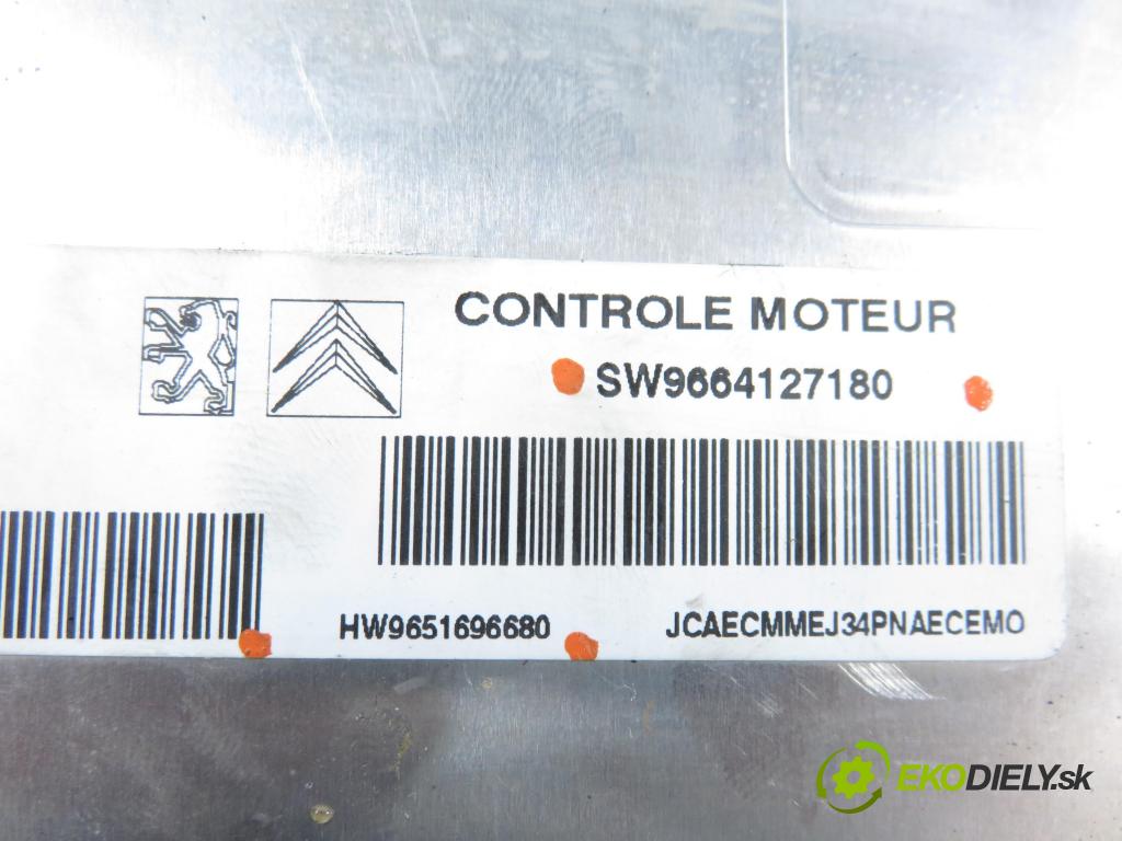 PEUGEOT 207 (WA_, WC_) HB 2007 54,00 1.4 - KFV (TU3A) 1360,00 Riadiaca jednotka Motor SW9664127180 ; HW9651696680