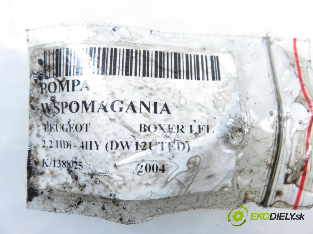 PEUGEOT BOXER Skrzynia (244) FURGON 2004 74,00 2.2 HDi - 4HY (DW12UTED) 2179,00 Pumpa servočerpadlo 9645464980 ; 7613955517 (Servočerpadlo)