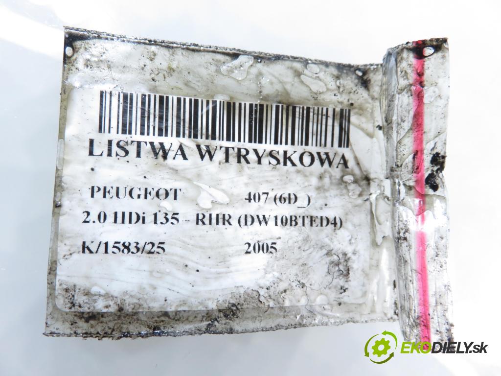 PEUGEOT 407 (6D_) SEDAN 2005 100,00 2.0 HDi 135 - RHR 1997,00 rúrky VSTREKOVAČE: