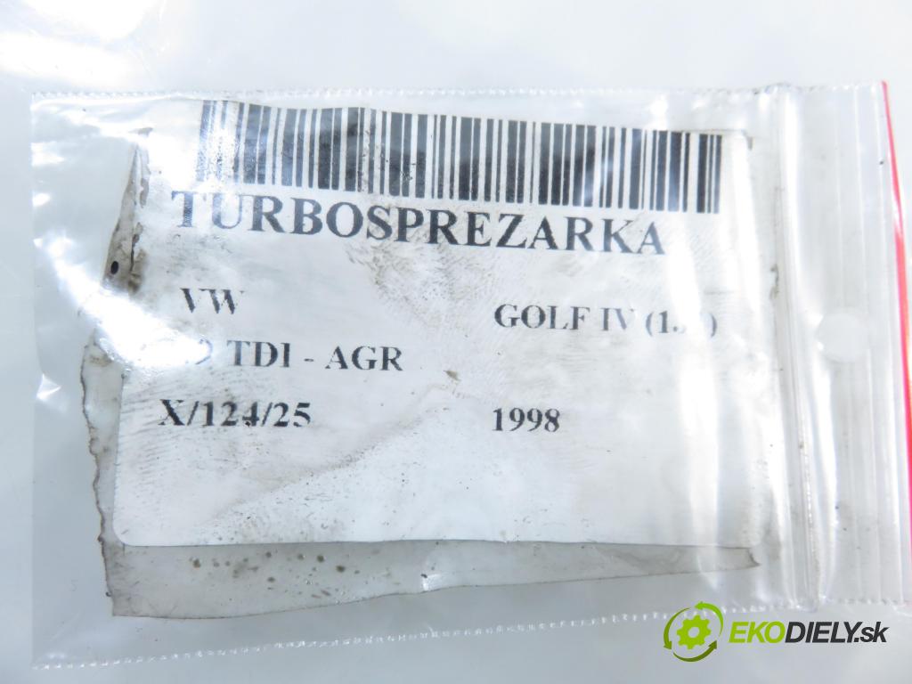 VW GOLF IV (1J1) HB 1998 66,00 1.9 TDI - AGR 1896,00 Turbodúchadlo 038145701A (Turbodúchadlo (kompletné))