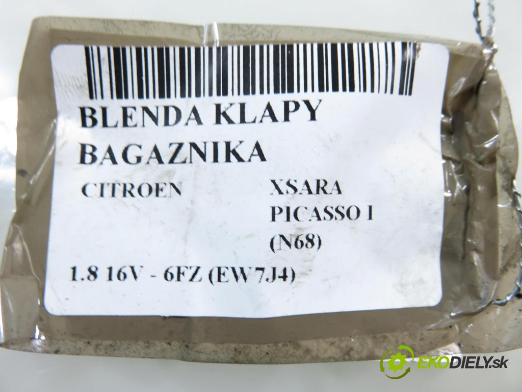 CITROEN XSARA PICASSO (N68) MINIVAN 2002 85,00 1.8 16V - 6FZ (EW7J4) 1749,00 Zadné čelo dverí kufor 9635595877
