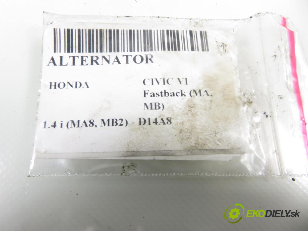 HONDA CIVIC VI Fastback (MA, MB) LIFTBACK 1997 66,00 1.4 i (MA8, MB2) - D14A8 1396,00 Alternátor 0123315020 (Alternátor)
