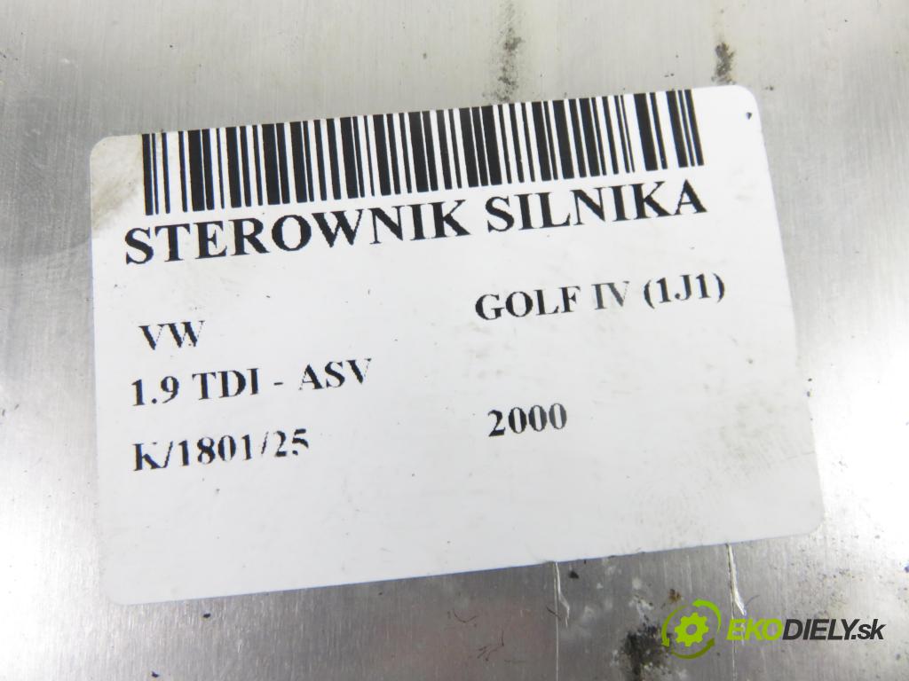 VW GOLF IV (1J1) HB 2000 81,00 1.9 TDI 110 - ASV 1896,00 Riadiaca jednotka Motor 038906012AP ; 0281010126