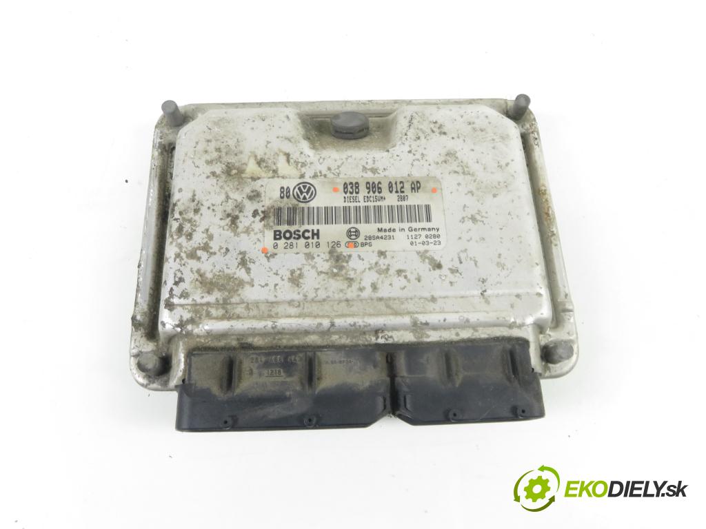 VW GOLF IV (1J1) HB 2000 81,00 1.9 TDI 110 - ASV 1896,00 Riadiaca jednotka Motor 038906012AP ; 0281010126