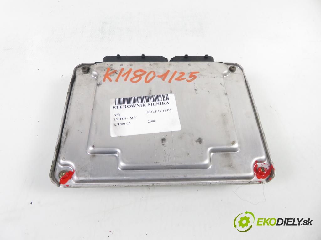VW GOLF IV (1J1) HB 2000 81,00 1.9 TDI 110 - ASV 1896,00 Riadiaca jednotka Motor 038906012AP ; 0281010126