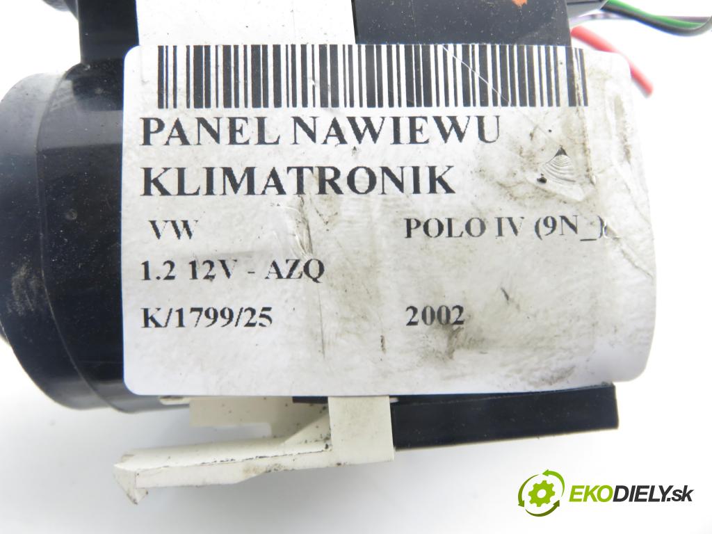VW POLO (9N_) HB 2002 47,00 1.2 12V 64 - AZQ 1198,00 Panel kúrenia KLIMATRONIK 6Q0819445