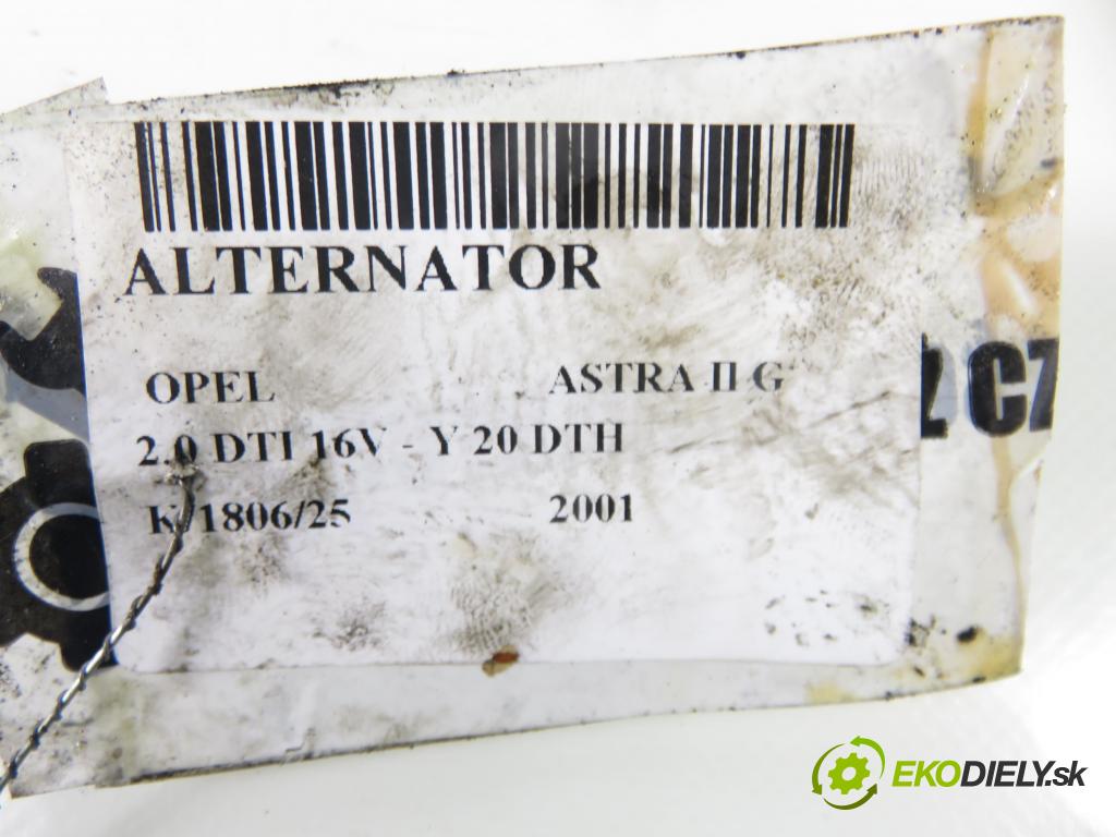 OPEL ASTRA G liftback (T98) HB 2001 74,00 2.0 DTI 16V - Y 20 DTH 1995,00 Alternátor CA1501IR (Alternátor)