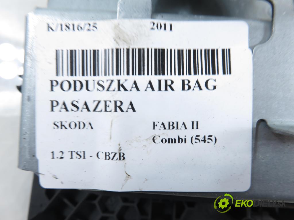 SKODA FABIA II Combi (545) KOMBI 2011 77,00 1.2 TSI - CBZB 1197,00 AirBag air BAG CESTUJÍCÍ: 5J1880202D ; 5J1880267