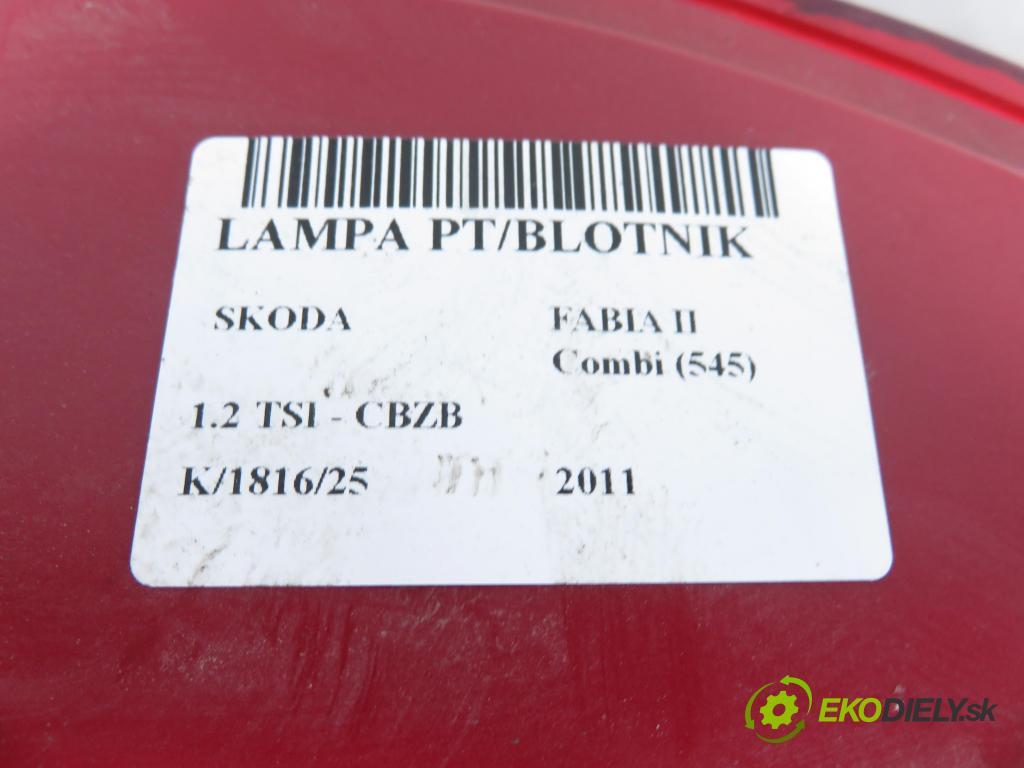 SKODA FABIA II Combi (545) KOMBI 2011 77,00 1.2 TSI - CBZB 1197,00 Svetlo pravé zadné 5J6945096