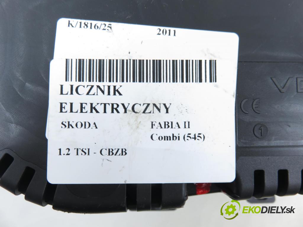 SKODA FABIA II Combi (545) KOMBI 2011 77,00 1.2 TSI - CBZB 1197,00 prístrojovka elektrický 5J0920810E