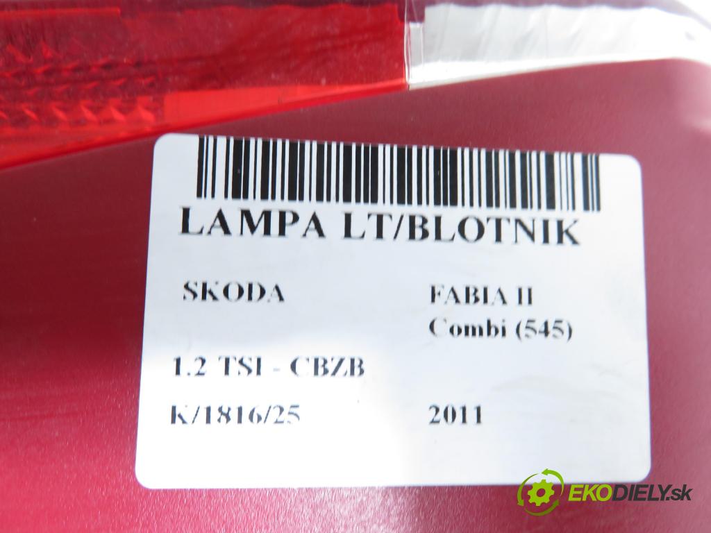 SKODA FABIA II Combi (545) KOMBI 2011 77,00 1.2 TSI - CBZB 1197,00 Svetlo ľavé zadné 5J6945095