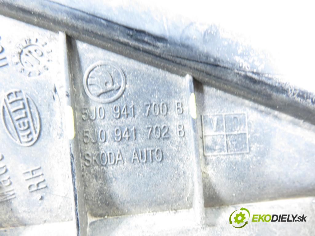 SKODA FABIA II Combi (545) KOMBI 2011 77,00 1.2 TSI - CBZB 1197,00 Hmlové svetlo, hmlovka P 5J0941700B