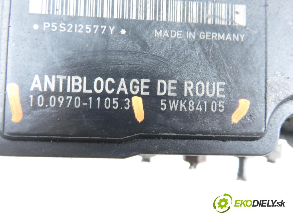 PEUGEOT 206 CC (2D) CABRIO 2002 80,00 1.6 16V - NFU 1587,00 pumpa ABS 10097011053 ; 5WK84105 (Pumpa ABS)