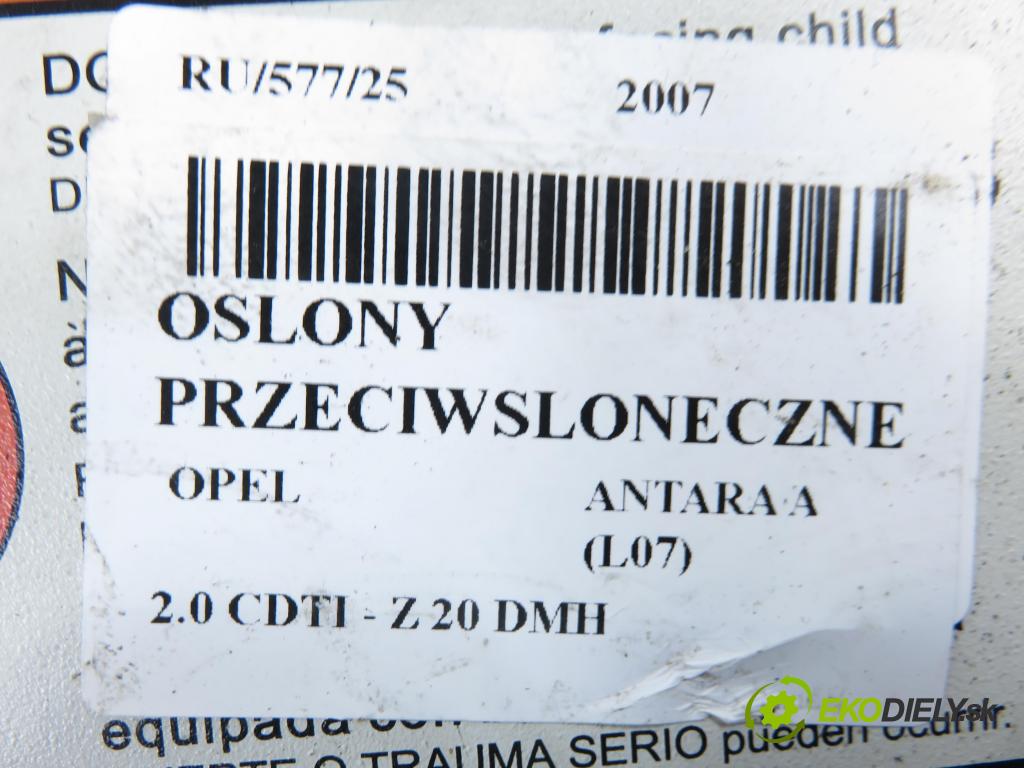 OPEL ANTARA A (L07) SUV 2007 110,00 2.0 CDTI 150 - Z 20 DMH 1991,00 kryty protislnečné