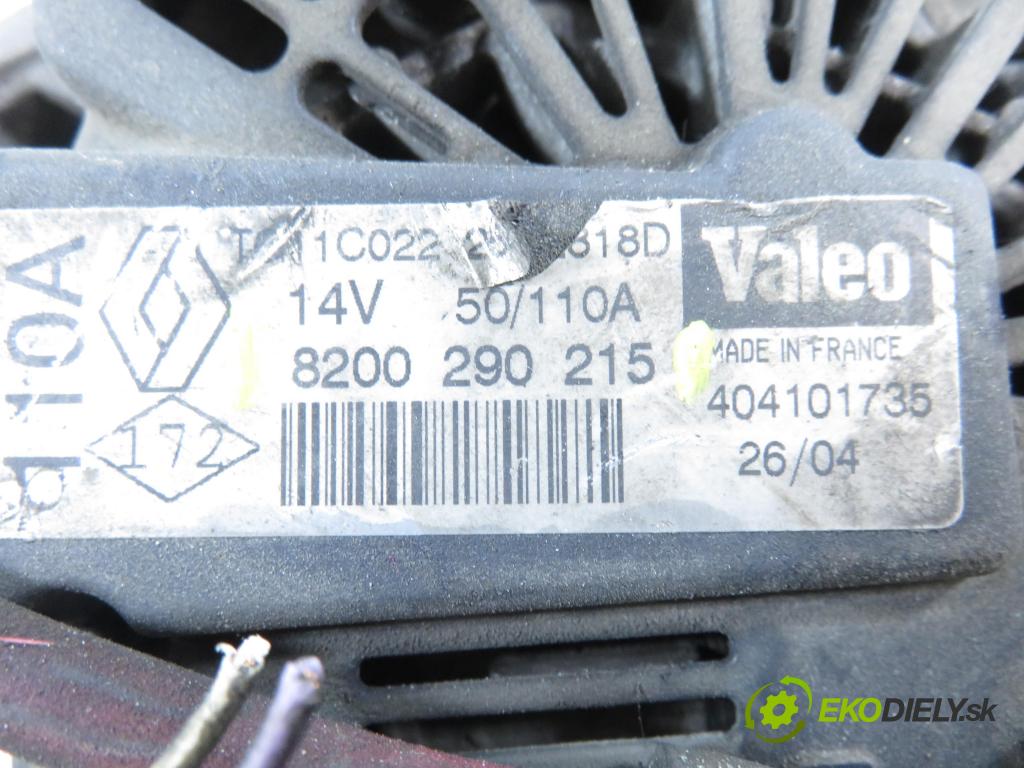 RENAULT GRAND SCENIC II (JM0/1_) MINIVAN 2004 99,00 2.0 135 - F4R 771 1998,00 Alternátor 8200290215 (Alternátor)