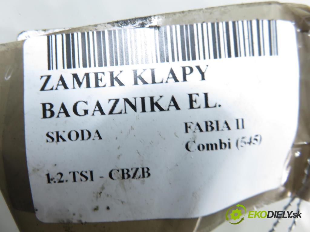 SKODA FABIA II Combi (545) KOMBI 2011 77,00 1.2 TSI - CBZB 1197,00 zámok dveří kufr EL. 5J0827501B