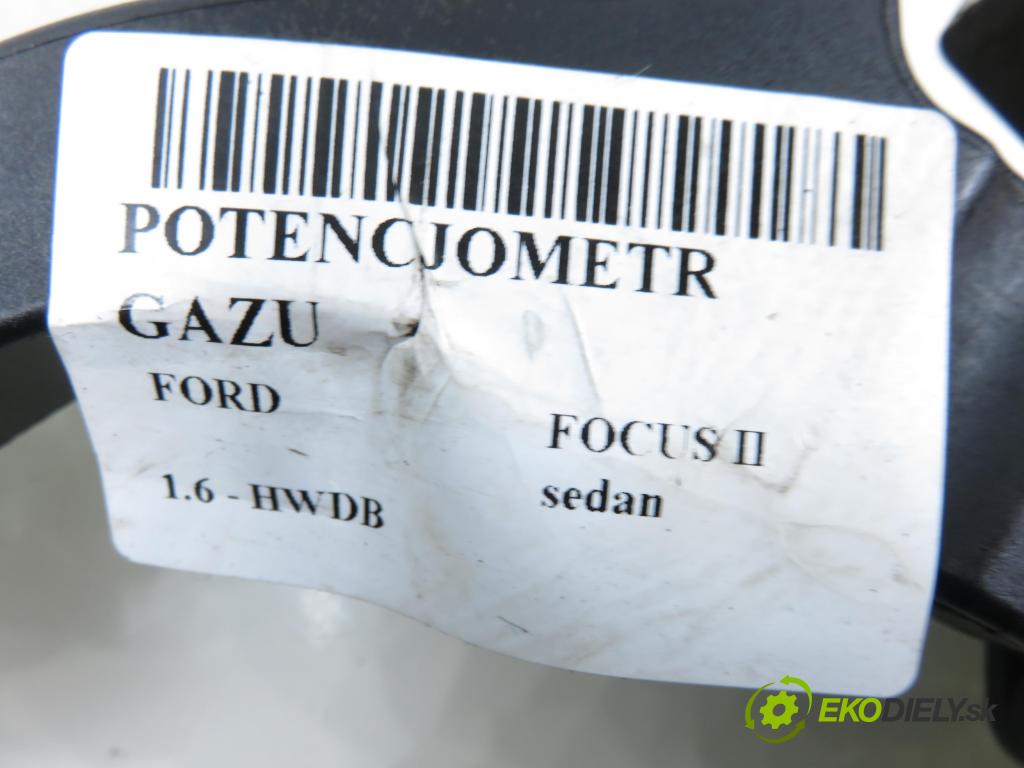 FORD FOCUS II sedan (DB_, FCH, DH) SEDAN 2005 74,00 1.6 - HWDB 1596,00 Potenciometer plynu 4M519F836CH ; 6PV00864100 (Potenciometer plynového pedálu)