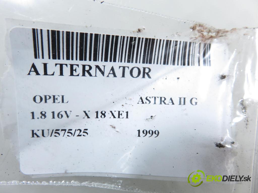 OPEL ASTRA G liftback (T98) HB 1999 85,00 1.8 16V - X 18 XE1 1796,00 Alternátor A1011 (Alternátor)