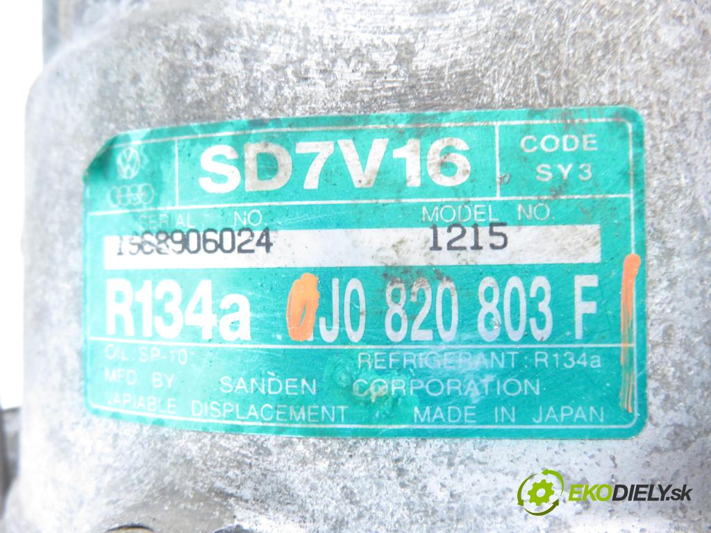 SEAT TOLEDO II (1M2) SEDAN 2000 81,00 1.9 TDI - ASV 1896,00 KOMPRESOR: klimatizace 1J0820803F (Kompresor klimatizace)