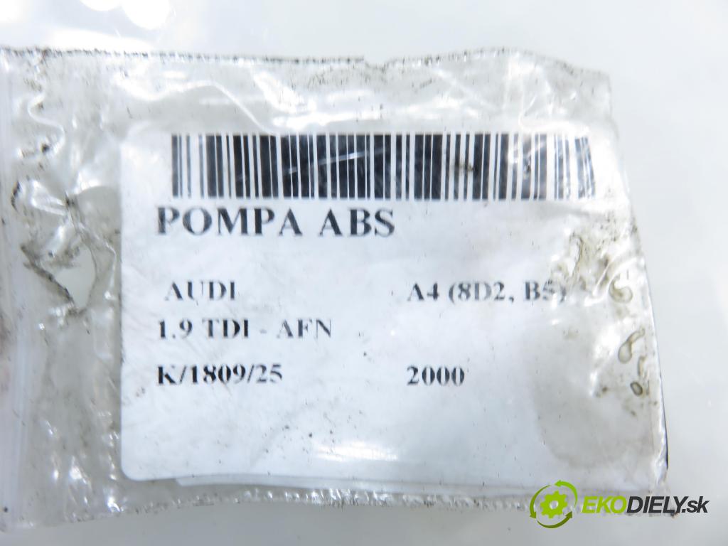 AUDI A4 (8D2, B5) SEDAN 2000 81,00 1.9 TDI 110 - AFN 1896,00 Pumpa ABS 8E0614111AB ; 0265216559 ; 0273004281 (Pumpa ABS)