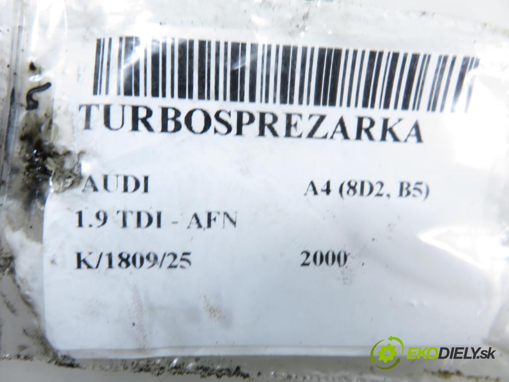 AUDI A4 (8D2, B5) SEDAN 2000 81,00 1.9 TDI 110 - AFN 1896,00 Turbodúchadlo 028145702H ; 028253033AG (Turbodúchadlo (kompletné))